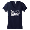 the dogfather   boxer Women's V-Neck T-Shirt