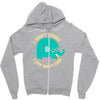 an elephant never cares Zipper Hoodie