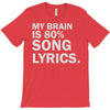 my brain is 80% song lyrics T-Shirt