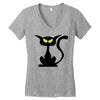 black cat Women's V-Neck T-Shirt