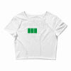 low battery introvert pun humor Crop Top