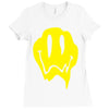 melting acid smiley face Ladies Fitted T-Shirt