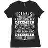 Real Kings Are Born On December 26 Ladies Fitted T-Shirt