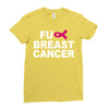 fuck breast cancer Ladies Fitted T-Shirt