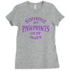 someone left paw prints on my heart Ladies Fitted T-Shirt