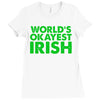 world's okayest irish Ladies Fitted T-Shirt