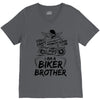 You Cant Scare Me I am Biker Brother V-Neck Tee