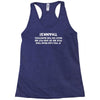 funny pick me up pub joke slogan Racerback Tank