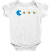 funny 80s pacman cookie monster retro gaming Baby Onesie