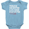 mike dustin lucas eleven will Baby Bodysuit