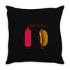 what up dog ketchup hot dog Throw Pillow