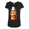 brave kitty Maternity Scoop Neck T-shirt