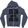 natural born biker Zipper Hoodie