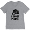 i shoot people t shirt funny photographer tee camera photography digit V-Neck Tee
