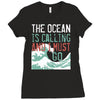 the ocean is calling Ladies Fitted T-Shirt