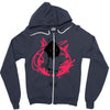shadow cat Zipper Hoodie