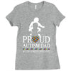 Proud Autism Dad - Autism Awareness Day Ladies Fitted T-Shirt