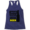 save water drink beer (2) Racerback Tank