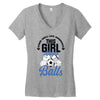 Some Girls Love Diamonds This Girl Loves Balls Women's V-Neck T-Shirt