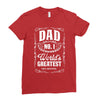 dad number one world's greatest Ladies Fitted T-Shirt