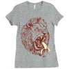 banana eating lion Ladies Fitted T-Shirt