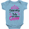 Celebrating With the 7th Birthday Queen Baby Onesie