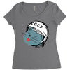 Astronaut Cat Women's Triblend Scoop T-shirt