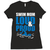 swim mom loud and proud sports athlete athletic Ladies Fitted T-Shirt