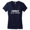 sweat is fat crying Women's V-Neck T-Shirt