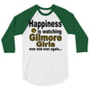 happiness is watching gilmore girls 3/4 Sleeve Shirt