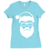 santa hipster Ladies Fitted T-Shirt