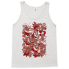 rood en wit Tank Top