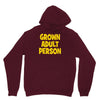 grown adult person Unisex Hoodie