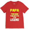 papa the man the myth the legend 2 V-Neck Tee