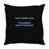 i went outside once (3) Throw Pillow