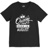 Queens Are Born In August V-Neck Tee