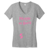 Muggle On Board Pink Women's V-Neck T-Shirt
