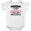 it' ok to stare at my cupcakes they are delicious Baby Bodysuit