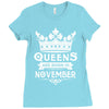 Queens Are Born In November\ Ladies Fitted T-Shirt