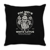 white lotus Throw Pillow