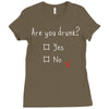 Are You Drunk? Yes or No Ladies Fitted T-Shirt