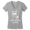 no drama llama Women's V-Neck T-Shirt