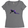 Space Girl Women's Triblend Scoop T-shirt