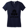 let's cook (2) Women's V-Neck T-Shirt