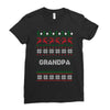 ugly christmas grandpa Ladies Fitted T-Shirt