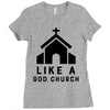 Like A God Church, Ladies Fitted T-Shirt
