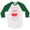 cheeseburger 3/4 Sleeve Shirt