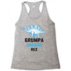 grumpa saurus rex Racerback Tank