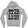 personalised auntie Zipper Hoodie