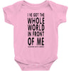 official t shirt red sleeping with sirens whole world lyrics all sizes Baby Onesie